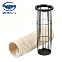 Sac filtrant anti-poussière en polyimide OuRuiKang P84, personnalisable, ignifuge intrinsèque, résistant aux températures continues de 240°C pour fumées chaudes