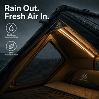 Carpa de Techo Triangular Zentopia de Fibra de Carbono 3K, Carcasa Rígida, para 2 Personas, Ligera, Impermeable para las Cuatro Estaciones, de Fácil Montaje con Escalera