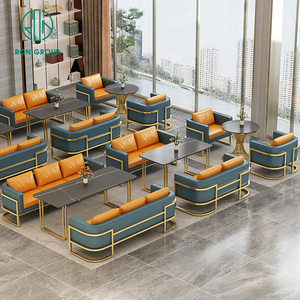 Cafe vòng bằng đá cẩm thạch nhà hàng đồ nội thất <span class=keywords><strong>SET</strong></span> Sofa bảng gian hàng chỗ ngồi cho quán cà phê quán cà phê - Product Image 2