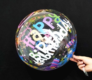 Heliumballon 20 Zoll LED BOBO-BALLON Transparenter Druck Geburtstagsdekoration Kindergeburtstag Hochzeits-Szenendekoration - Product Image 2