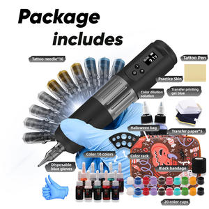 Nouvelle arrivée Ensemble complet de pistolets à tatouer rotatifs sans fil Kit complet et complet pour les tatouages - Product Image 1