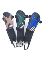 Protège-tibias de football pour adulte avec attache de cheville, protection anti-collision du mollet pour matchs et entraînements de football professionnels, équipement de soutien des jambes