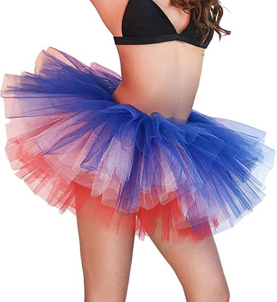 5 Layer Tulle Skirt Fluffy Ballet Dance Tutu Short Ballerina Dancing Party Puffy Dress Skirt Performance Cake Skirt for Women