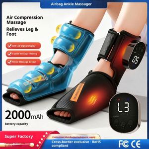 Masseur électrique pour jambes et pieds GR-2036 avec compression d'air, pétrissage et chauffage, batterie au lithium rechargeable par USB - Product Image 3