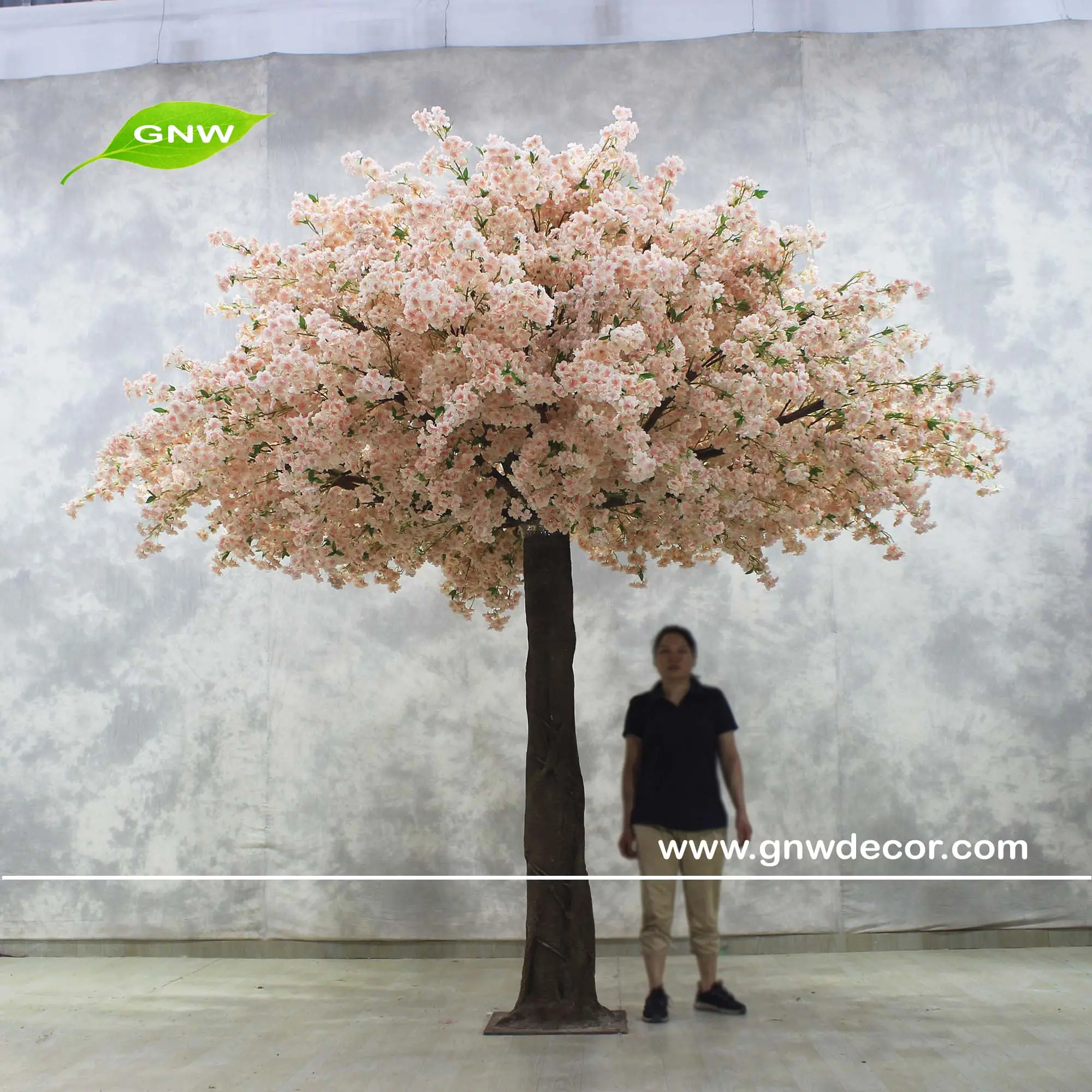 جذع زهورمزخرف من الألياف الزجاجية, جذع بطول 3.6 متر ، ديكور باللون الوردي ، يستخدم في حفلات الزفاف ، شجرة القيقب الاصطناعية