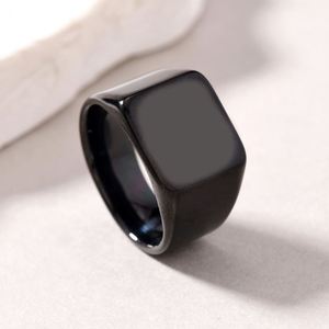 <span class=keywords><strong>Bague</strong></span> signet carrée large et <span class=keywords><strong>plate</strong></span> en acier inoxydable de 14 mm pour homme, <span class=keywords><strong>bague</strong></span> de doigt carrée personnalisée, bijoux de fête pour homme - Product Image 3