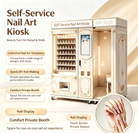 Imprimante photo d'ongles personnalisée en libre-service, distributeur automatique DIY pour centres commerciaux, compatible lecteur de cartes