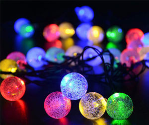 Vente chaude Solaire LED Chaîne Lumières De Noël En Plein Air Boule De Cristal Décorations de Jardin Patio Arbres D'éclairage - Product Image 5