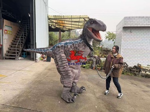 <span class=keywords><strong>Disfraz</strong></span> de Dinosaurio <span class=keywords><strong>Velociraptor</strong></span> Realista para Espectáculos y Eventos - Product Image 4