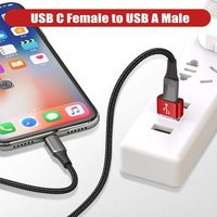 Adaptador USB tipo C a USB 3,0 de alta calidad, convertidor de datos hembra a USB macho para MacBook Pro, Samsung, Xiaomi, conector USBC