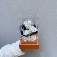 Cadeau de luxe fait main pour la Saint-Valentin, la fête des mères, Noël, la remise des diplômes, Thanksgiving, le Nouvel An, fleurs éternelles, roses préservées
