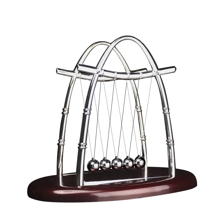 뉴턴의 요람 밸런스 볼 홈 오피스 데스크탑 장식용 맞춤형 인쇄 타원형 모양 과학 물리 운동 장난감
