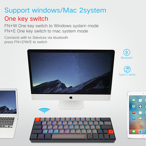 GK64 Hot-swappable 60% Gateron Optical Switch Oem <strong>Rgb</strong> <strong>Keyboard</strong> - Product Image 2