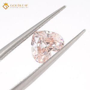 Diamants de laboratoire Goldleaf IGI Report, synthétiques, taillés en cœur, couleur rose clair fantaisie, percés au laser, 1ct 2ct 3ct VVS VS, pour la fabrication de bijoux - Product Image 3