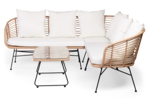 Outdoor Steel Frame <strong>Rattan</strong> <strong>Corner</strong> Sofa Set <strong>Garden</strong> <strong>Furniture</strong> - Product Image 4