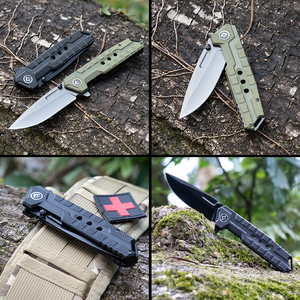 Couteau pliant tactique professionnel <span class=keywords><strong>de</strong></span> chasse avec lame en acier D2, poignée en G10, roulement à billes et logo personnalisé - Product Image 5