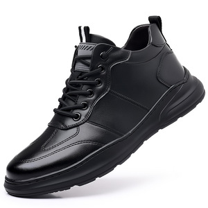 Zapatillas de Tenis Blancas Modernas para Hombre, Zapatillas Deportivas de Piel con Cordones y Forro de Algodón, Tendencia de Moda para Uso Diario en Todas las Estaciones - Product Image 5