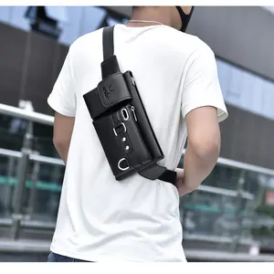 Waist Bag Custom Logo Multifunctional Outdoor Travel PU Shoulder Messenger Riding Waist Bag Fanny Pack