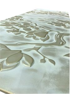 Décoration murale en cuir 3D avec motif floral en relief, 4 pièces/ensemble, décoration murale en cuir - Product Image 6