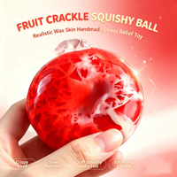 Gesimuleerde fruitige knapperige squishy waxbal stressverlichter fidget slow-rebound handgemaakte bureaudecoratie met anti-stress voordelen