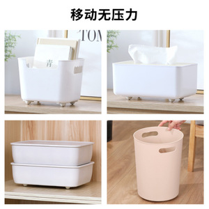 Ruedas adhesivas con rodamientos de bolas, banda de rodadura suave, color beige claro, para cajas de almacenamiento - Product Image 5