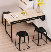 Multifonctionnel super space saving meubles transformables cacher plateau durable MDF panneau mural pliant table à manger pour 4