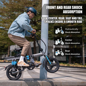 Vélo électrique mini 14 pouces OEM ODM directement de l'usine, batterie lithium 48V 15Ah, vélo pliable, vente en gros, logo personnalisé - Product Image 4