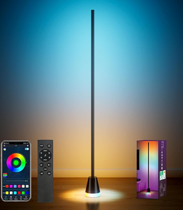 Lampe sur pied d'angle intelligente LED RGB 60, commande par application, 16 millions de couleurs, synchronisation musicale, pour chambre, salle de jeux, ambiance - Product Image 4