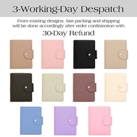 Portefeuille à anneaux A6 en cuir souple multicolores Hongbo personnalisé, couleur or rose, pour l'organisation
