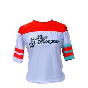 Disfraz de <span class=keywords><strong>Harley</strong></span> <span class=keywords><strong>Quinn</strong></span> de Suicide Squad para <span class=keywords><strong>Mujer</strong></span> y Niña, Camiseta de TV y Cine, Pantalones Cortos de Monstruo para Niños y Adolescentes - Product Image 3