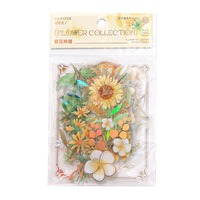 40 autocollants/paquet pour carnet de notes, motif floral, dorure fraîche, cadeaux, DIY, pour coque de téléphone, cartes, décoratifs