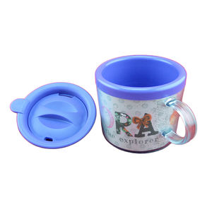 Tazza da disegno per bambini da scuola per bambini da 8 once carina con inserti in carta per pittura Mini-viola - Product Image 1