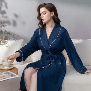 Nightgowns Sunhome Airy Supple Sturdy Sweat Absorbent Factory Supply Sleepwear Waffle Bathrobes SPA Kimono Women Pajamas And Nightgowns