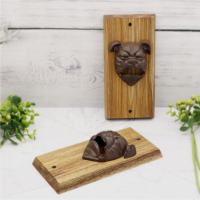 Ouvre-bouteille suspendu Ouvre-bouteille en bois mural vintage