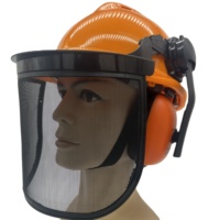 Casque de sécurité industriel forestier avec écran facial et visière en maille de fer en PE JKT HS3025-A