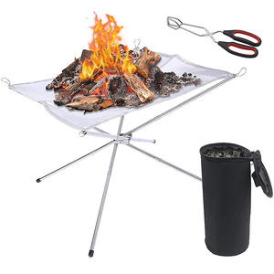 Grille de feu pliante en acier inoxydable, bois Portable, pour extérieur, pour jardin et Camping - Product Image 2