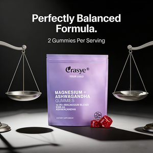 Gomitas de Magnesio Complejo 10-1 + Ashwagandha OEM/ODM, 625 mg de <span class=keywords><strong>Vitamina</strong></span> para la Relajación y Recuperación Muscular, Salud Ósea - Product Image 2