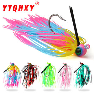 Bearded Man Skirt <b>Lure</b> 10g Jig Hook Bass <b>Fishing</b> Bottom Bait Lead Head Anti Snag Weed Protector - Product Image 3