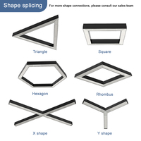 Éclairage linéaire encastré en aluminium blanc avec indice de protection IP44, fonction dimmable, profil hexagonal anti-éblouissement