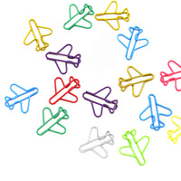 Clip de Papel Creativo con Forma de Avión para Tarjetas de Regalo, Marcapáginas Metálico con Forma de Avión para Estudiantes, Etiqueta para Archivos de Oficina, Material Escolar