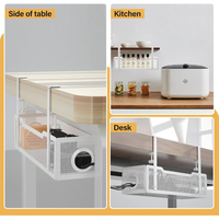 Plateau de panier en fil métallique moderne pour la gestion des câbles sous le bureau pour la cuisine salle de bain salon ou chambre à coucher-Offres Spéciales de gros
