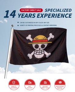 Bandiera Personalizzata 3x5ft <span class=keywords><strong>One</strong></span> <span class=keywords><strong>Piece</strong></span> 100% Poliestere Stampata Digitalmente Fronte-Retro Logo Personalizzato Impermeabile Ecologica per Uso Promozionale - Product Image 3