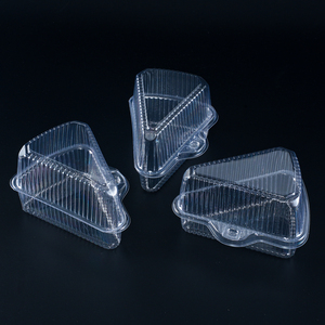 Rõ ràng nhựa vỏ sò hộp đựng thức ăn, tam giác hộp bánh sandwich, tam giác bánh Slice container với bản lề Nắp - Product Image 4
