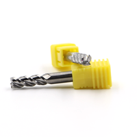 Fraise à spirale en carbure monobloc de qualité supérieure à 3 dents, tige de 4 mm pour découpe d'aluminium, fraise de défonceuse CNC en gros