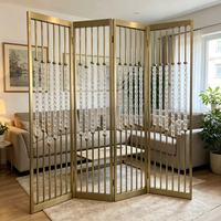 Cloison de séparation en verre ondulé imperméable sur mesure avec cadre métallique et panneau acrylique lumineux pour restaurant, zone VIP et entrée de villa