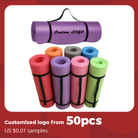 Tapete de Yoga NBR de Alta Calidad TOPKO, Antideslizante y Colorido, de 8 mm, 10 mm, 12 mm, 15 mm, 20 mm, con Logo Personalizado Impreso a Partir de 50 Piezas