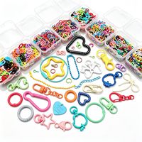 Boucles colorées, anneaux métalliques, pendentifs personnalisés pour colliers, accessoires de porte-clés faits à la main, chaînes de perles, porte-clés en métal