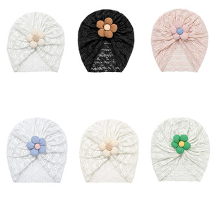 <span class=keywords><strong>Cappellino</strong></span> per Bambina in Stile Europeo e Americano, Morbido e Confortevole, con Pizzo Traforato e Motivi a Righe - Product Image 2