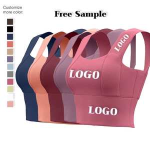 Soutiens-gorge de sport push-up Joebond pour femmes, bretelles convertibles, respirants, en Spandex/Polyester, motif dessin animé ajouré, coussinets amovibles - Product Image 2