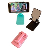 Support de téléphone portable pliable et réglable en plastique, personnalisable avec logo sérigraphié, support de bureau portable, cadeau promotionnel d'entreprise